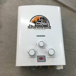 現状品 Hapyvergo 携帯用LPガス給湯器 7L タンクレス 湯沸器 1.85 GPM 熱湯ヒーター 取り付け簡単 過熱保護 オートストップ機能