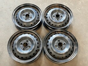 LA150S ムーヴ 純正 14インチ スチールホイール 4本セット 14×4.5J PCD100 4穴 ダイハツ 42611-B2810 42611-B2811