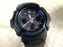 CASIO G-SHOCK AWG-M100A 電波ソーラー マルチバンド6 カシオ ブルー ブラックアナデジ タフソーラー腕時計 動作確認済_画像1