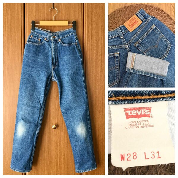 希少 USA90'sLevi's 510 ハイウエスト テーパードデニムパンツ