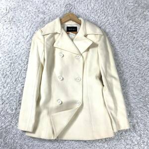  Indivi pea coat pea coat Anne gola wool white beige 38 YA5314