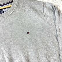 TOMMY HILFIGER トミーヒルフィガー 長袖 コットン ニット グレー XXL YA5358_画像2