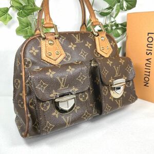 1円 LOUIS VUITTON ルイヴィトン モノグラム マンハッタンPM ハンドバッグ シリアル TH0016