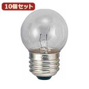 YAZAWA 10個セット ベビーボール球25WクリアE26 G402625CX10