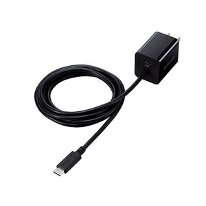 エレコム USB Power Delivery 20W AC充電器(C×1+Cケーブル一体) MPA-ACCP37BK