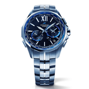 カシオ CASIO 腕時計 メンズ OCW-S3400-1AJF OCEANUS クォーツ ネイビー シルバー国内正規