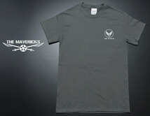 セール Tシャツ S ミリタリー 半袖 メンズ 爆弾エアフォース メンフィスベル ロゴT THE MAVEVICKS ブランド チャコールグレー_画像4
