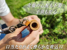 火吹き棒 伸縮式 12cm～51cm 首掛け式 ストラップ付き 火起こし 火吹き ふいご ファイヤーブラスター 7段構成 コンパクト 0_画像4