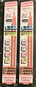 新品　未使用　キャンメイク　クイックイージーアイライナー　02 チェリーブラウン　2個セット