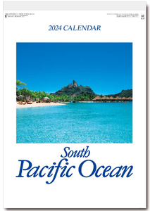 壁掛けカレンダー　2024年　パシフィックオーシャン　South Pacific Ocean　南太平洋　海　ND119