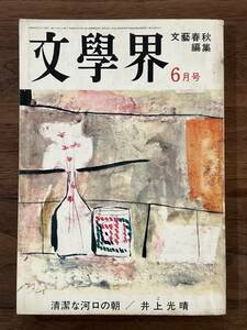 【送料180円】文学界 文藝春秋 昭和42年6月号 井上光晴 佐伯彰一 阿川弘之 瀬戸内晴美 丸谷才一 宮原昭夫 三浦哲郎 庄野潤三 河上徹太郎 