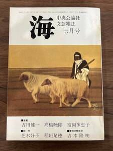 【送料180円】文芸雑誌 海 中央公論社 昭和48年7月号 吉田健一 富岡多恵子 三神真彦 吉本隆明 池田健太郎 中田耕治 柴木好子 高橋睦郎 