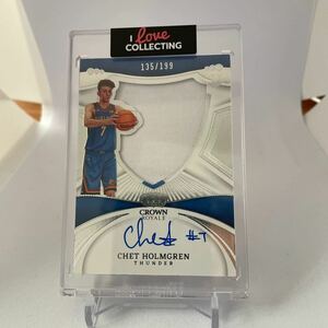 【NBAカードRC】2022-23 crown royale silhouettes jersey auto chet holmgren /199