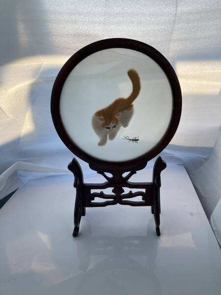 中国のアンティーク 猫の置き物 送料込み 芸術