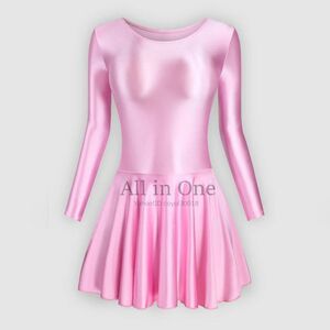 82-72-69 超艶々 光沢シルキー レオタード コスチューム【BONBON PINK,サイズL】体操服 バレエ コスプレ セクシー レースクイーン.1