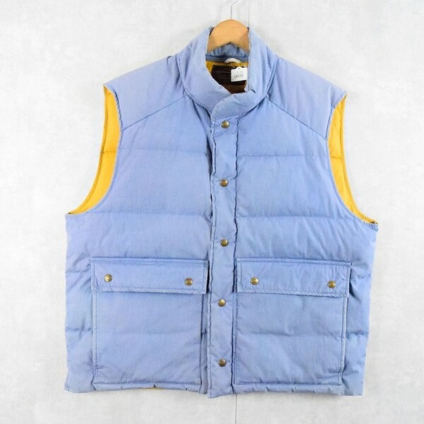 80's Eddie Bauer ダウンベスト XL サックス 水色 エディー・バウアー