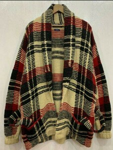 80s ラルフローレン　ＨＡＮＤＫＮＩＴ　ガウン　超極上コンディション size L