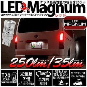 T20D ダブル LED テール＆ストップランプ マグナム 250lm レッド 2個 尾灯 制動灯 11-I-12