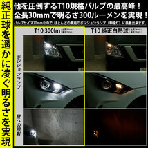 トヨタ ハイエース (200系 5型) 対応 LED ポジションランプ T10 フィリプス9連 300lm ホワイト 6700K 2個 11-H-13_画像2