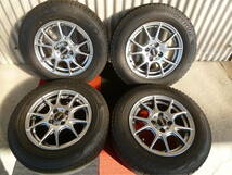 A-TECH Finalmind アルミホイール 5.5J 14インチ+38 PCD100-4穴 綺麗 175/70R14 ブリジストン VRX2 21年製 9～9.5分山 バリ溝スタッドレス_画像1