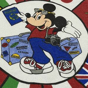90's DISNEY DESIGNS ミッキーマウス EPCOT CENTER プリント スウェット トレーナーXLサイズ USA製 ビンテージ古着 80年代 80's 90年代の画像7