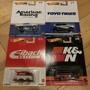 ホットウィール Hot Wheels 4台セット クールコンビ スカイライン ポップカルチャー US版 TOYO ミニカー プレミアム 