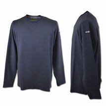 3割引【BBCO ビビコ】メンズ 長袖Tシャツ L(48) 紺 25-1507-01-49 アンジェロ 秋冬用 カジュアル おしゃれ かっこいい 高級素材 @_画像2