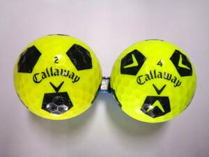 [1228-A10] キャロウェイ サッカー クロムソフト 色々 Callaway CHROME SOFT イエロー 30球 ロストボール【中古】