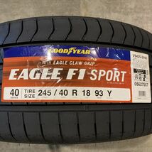 袋付き 送料無料 新品 2本セット (MP0259.8) 245/40R18 93Y GOODYEAR EAGLE F1 SPORT FP 2020年以降製造 屋内保管 245/40/18 夏タイヤ_画像1