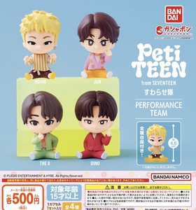 セブチ PetiTEEN from SEVENTEEN すわらせ隊 PERFORMANCE TEAM 全4種セット ガチャ 送料無料 匿名配送