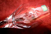 売切 HOYA クリスタル 6面カット ワイングラス 容量160cc 2客組 日本製 未使用品 寸法φ上54/中62/下62×H161mm　重量150ｇ　口元1.3mm_画像1
