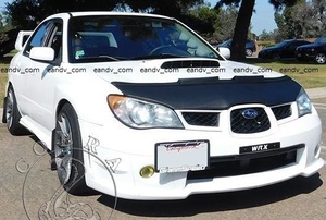 即納SubaruWRX-STIImprezaGDA GDB GGA GGC GG2 GG3ノーズブラ ボンネット フード フロントCover Blackフェイクレザー Body kit スポイラー