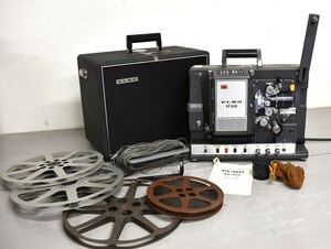 KY12-2　通電簡易動作確認済　ELMO XP-550 エルモ クセノン映写機 16mm プロジェクター　メタルリール付き　説明書付き　レンズ付き