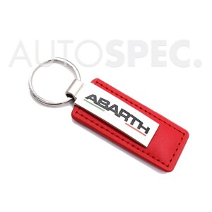 ABARTH　アバルト　ロゴ キーリング　レッド　赤　500　595　695　124spider キーホルダー