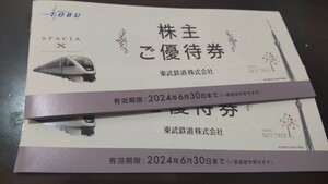 ★即決★最新 東武鉄道 株主優待冊子 ２冊セット　 東武動物公園無料入園券 東京スカイツリー天望デッキ割引券 他 2024.6.30迄