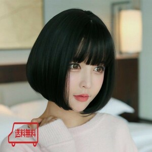  free shipping [ full wig ] on goods Bob black ..... hair - black mat black ( net attaching )