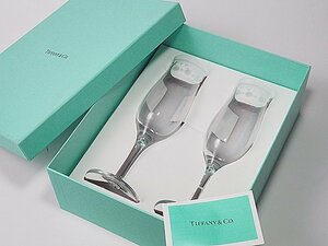 富士屋◆1円スタート◆ティファニー TIFFANY&Co. スウィング シャンパングラス ペア 未使用