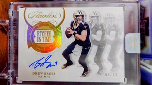 2020. Panini. Flawless（NFL）Drew Brees（ドリュー・ブリーズ）10枚限定・直筆サインカード