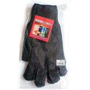 吸湿発熱 エクスインナー手袋 2双組 薄手 グローブ M~L