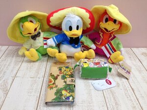 ◇ディズニー 《未開封品あり》ドナルド ホセキャリオカ パンチート 3点 ぬいぐるみ スマホケース ポーチ 1L117 【80】