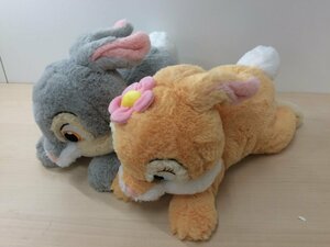 ディズニー 《未使用品》TDR とんすけ＆ミスバニー ぬいぐるみ 抱き枕 バンビ タグ付き 4A77 【80】