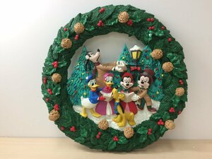 ディズニー クリスマスリース型 壁掛け フィギュア ミッキー＆フレンズ 4A55 【80】