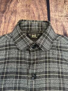 RRLチェックシャツ丸襟　サイズXS