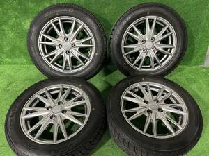 【神戸売切★引取歓迎】001 Weds VELVAKEVIN 15×5.5J 4穴 PCD100 +42 GOODYEAR ICENAVI6 175/65R15 2018年製 スタッドレス 4本セット