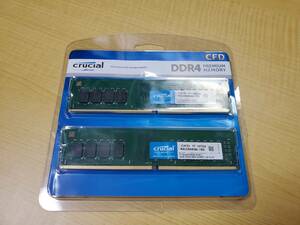 送料無料 中古品 Crucial by Micron デスクトップPC用メモリ DDR4-2666 (PC4-21300) 16GB×2枚 W4U2666CM-16G