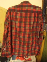 1812トルコTURKEY製オールドOLDハイランダー フランネルHIGHLANDER FLANNEL by BUD BERMAプリント ネルシャツUSED古着ジョニオRED赤XL古着_画像2