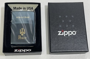 【1220-A】【美品】★☆ZIPPO Peace since1946 ブルーチタン オイルライター★☆現状品