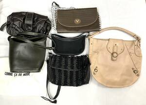 【B】【9397-9402】☆★ バック おまとめ COMME CA DU MOOD MARIO VALENTINO ANNE KLEIN ZARA Fainy Pitta perche 茶 黒 ベージュ ★☆