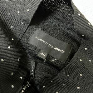 VALENZA PO SPORTS バレンザ ポー スポーツ ラインストーン付き 半袖 ニット ワンピース 40サイズ 黒の画像8