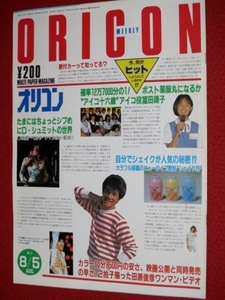 1017の3E★オリコンWEEKLY昭和58年8/5 原田知世 永井博 山口はるみ うじきつよし 【ノベルティ、オマケ、80年代グッズ】(送料510円【ゆ80】